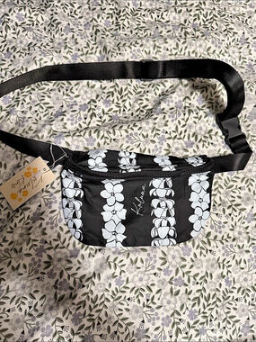Kulani Kinis Floral Belt Bag in Black & White